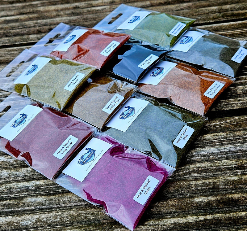 Dyed Hare & Squirrel Dubbing