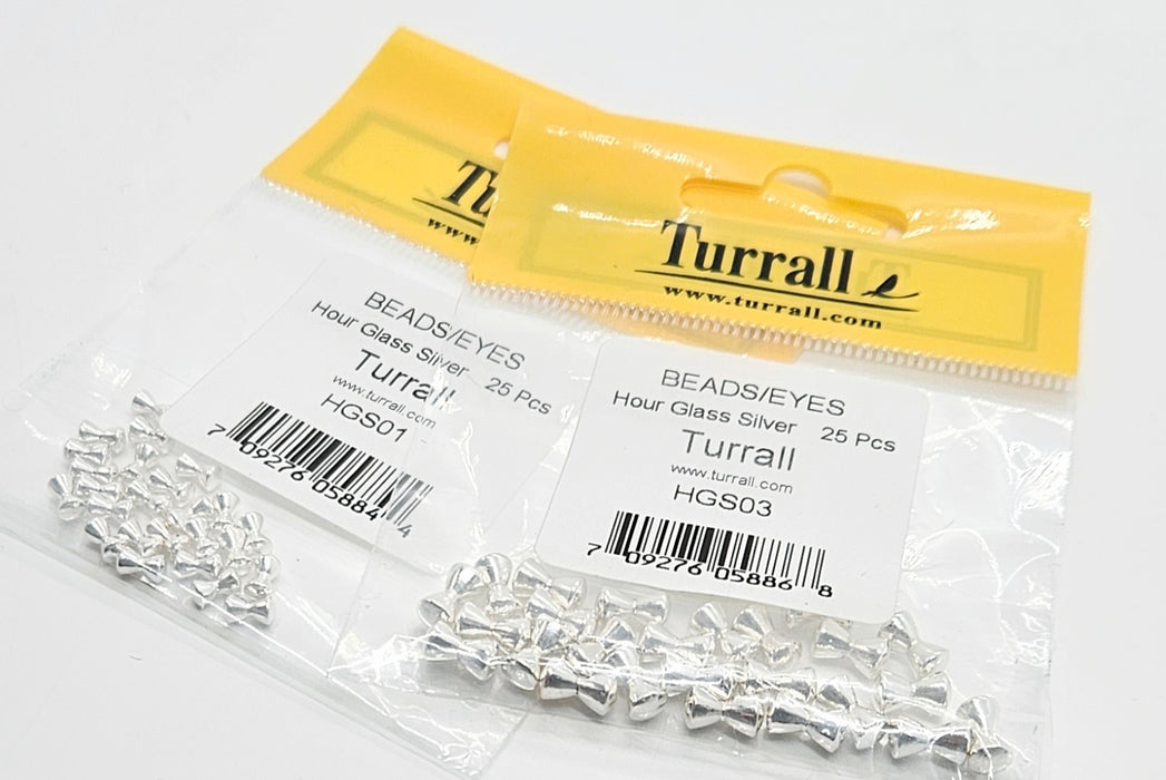 Turrall Hour Glass Bead Eyes Silver