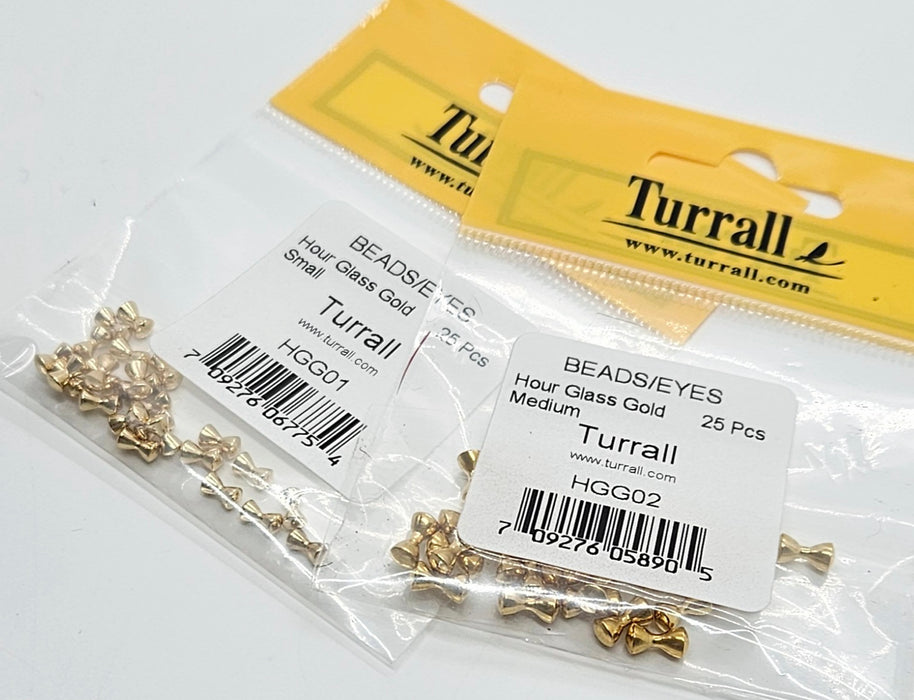 Turrall Hour Glass Bead Eyes Gold