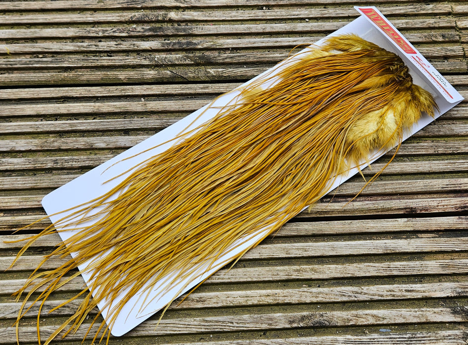 Whiting Farms - Pro Grade Midge Saddle - White Dyed Golden Olive 2