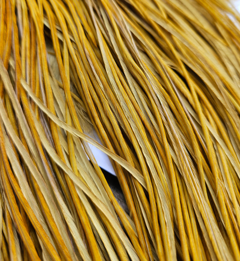 Whiting Farms - Pro Grade Midge Saddle - White Dyed Golden Olive 2