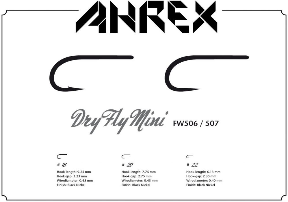 Ahrex Hooks - FW507 – DRY FLY MINI – BARBLESS