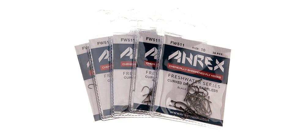 Ahrex Hooks - FW511 – CURVED DRY FLY – BARBLESS