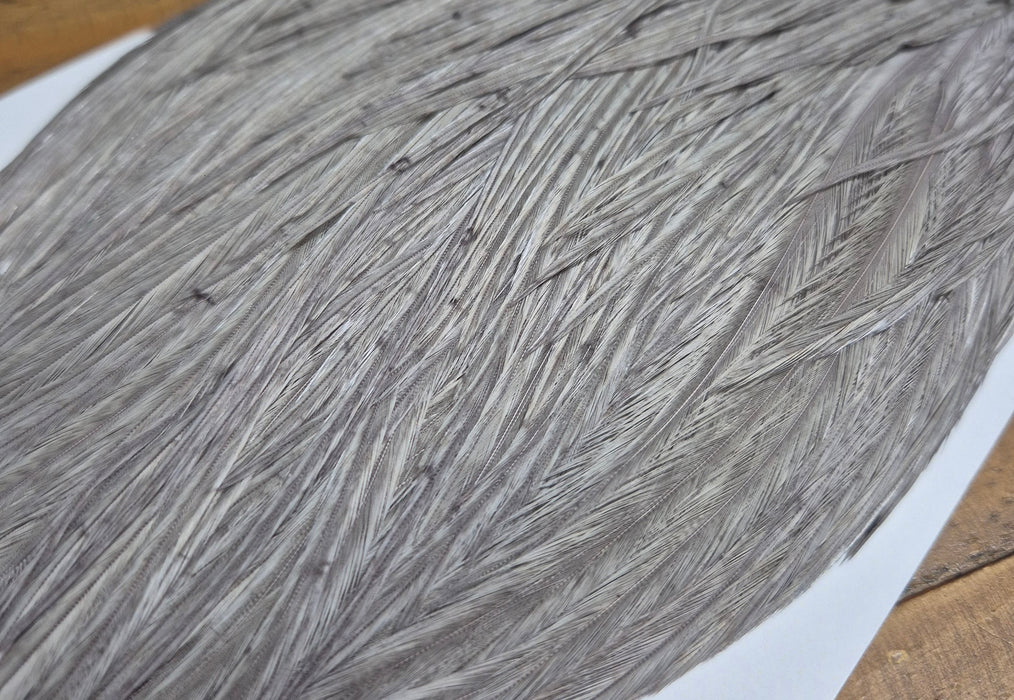 Whiting Farms - Commercial Grade Dry Fly Rooster Cape - White Dyed Medium Dun