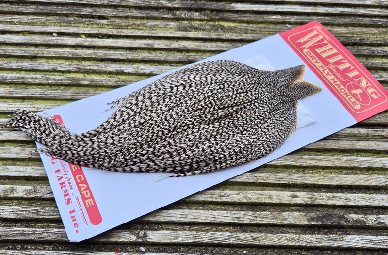 Whiting Farms - Commercial Grade Dry Fly Rooster Cape - Grizzly