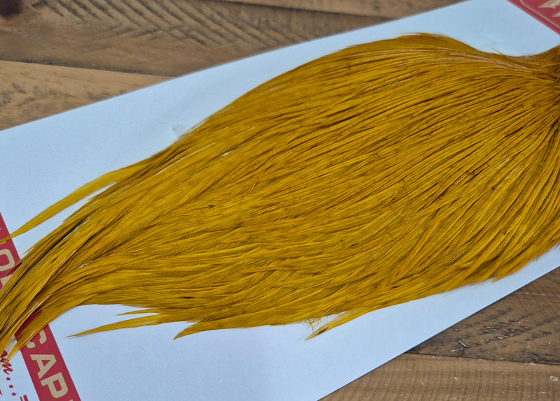 Whiting Farms - Commercial Grade Dry Fly Rooster Cape - White Dyed Copper Olive