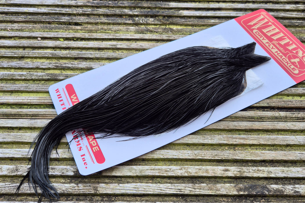 Whiting Farms - Commercial Grade Dry Fly Rooster Cape - Black