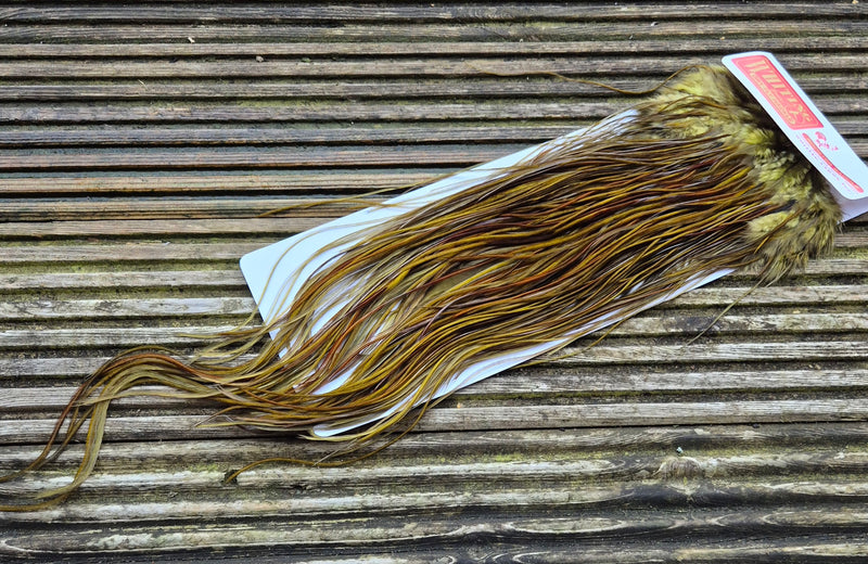 Whiting Farms - Commercial Grade Dry Fly Saddle - White Dyed Dark Olive