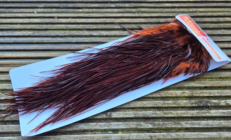 Whiting Farms - Commercial Grade Dry Fly Saddle - White Dyed Coachman Brown