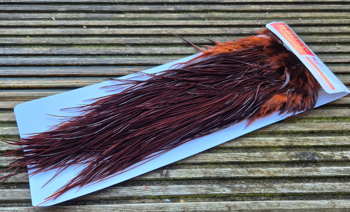 Whiting Farms - Commercial Grade Dry Fly Saddle - White Dyed Coachman Brown