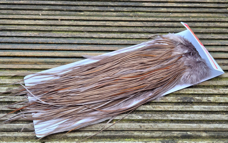 Whiting Farms - Commercial Grade Dry Fly Saddle - White Dyed Dark Dun