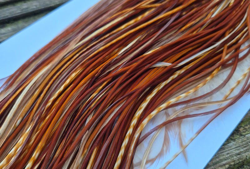 Whiting Farms - Commercial Grade Dry Fly Saddle - Barred Dark Ginger